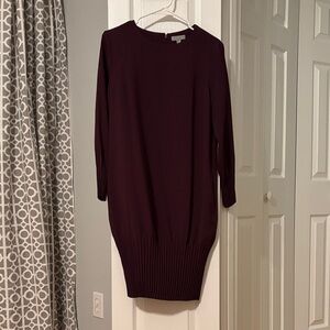 COS Deep Burgundy Long Sleeve Dress size S. Never worn